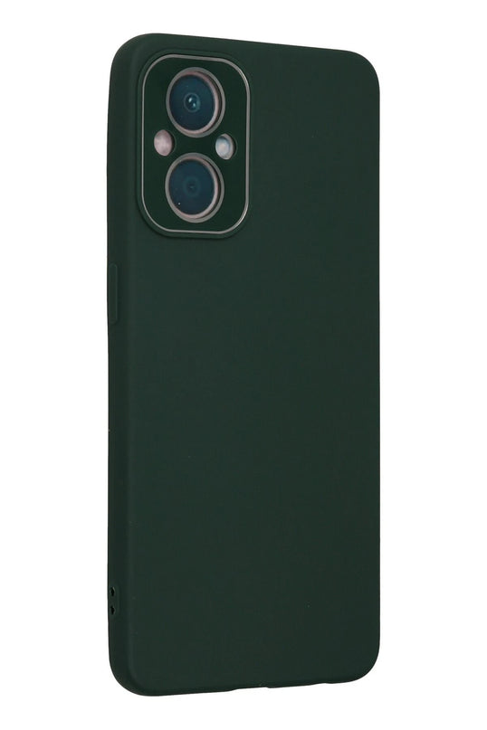 Oppo Reno 7 Lite Lansman Glass Kapak Kılıf - Koyu Yeşil 3