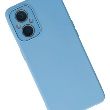 Oppo Reno 7 Lite Lansman Glass Kapak Kılıf - Mavi 2