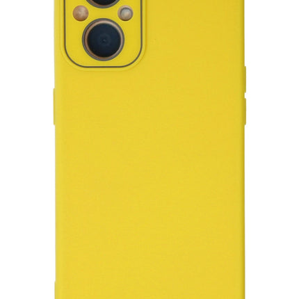 Oppo Reno 7 Lite Lansman Glass Kapak Kılıf - Sarı