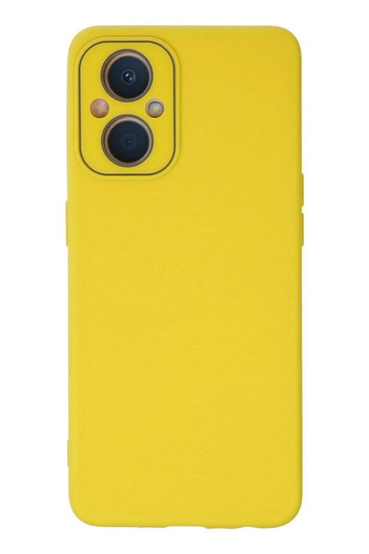 Oppo Reno 7 Lite Lansman Glass Kapak Kılıf - Sarı