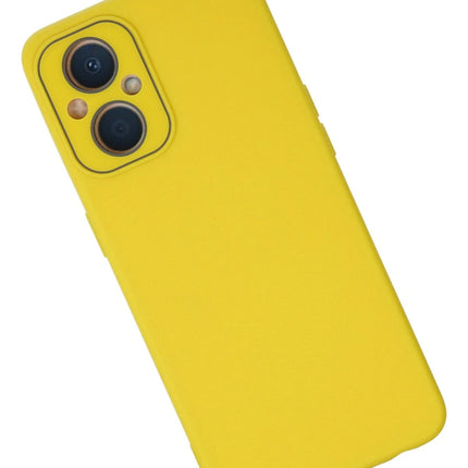 Oppo Reno 7 Lite Lansman Glass Kapak Kılıf - Sarı 2