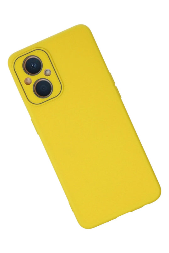 Oppo Reno 7 Lite Lansman Glass Kapak Kılıf - Sarı 2