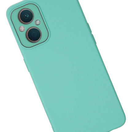 Oppo Reno 7 Lite Lansman Glass Kapak Kılıf - Turkuaz 3