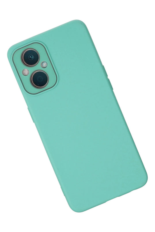 Oppo Reno 7 Lite Lansman Glass Kapak Kılıf - Turkuaz 3