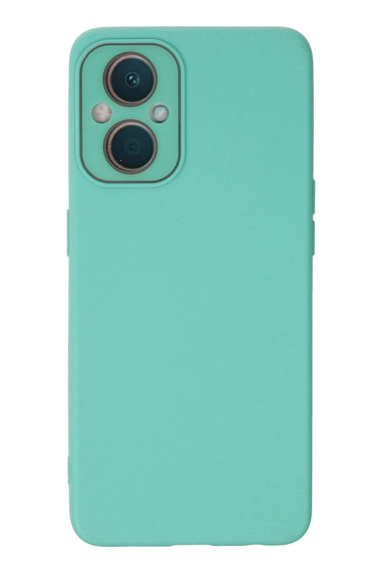 Oppo Reno 7 Lite Lansman Glass Kapak Kılıf - Turkuaz
