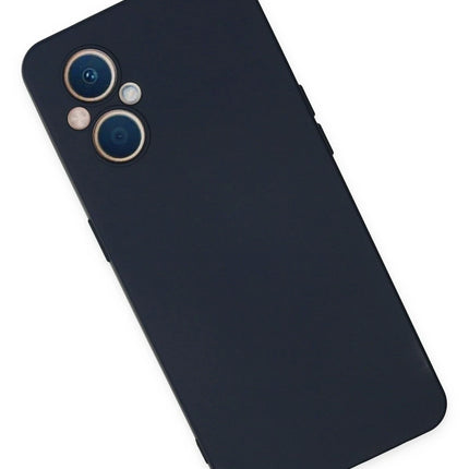 Oppo Reno 7 Lite Nano içi Kadife Silikon Kılıf - Lacivert 2
