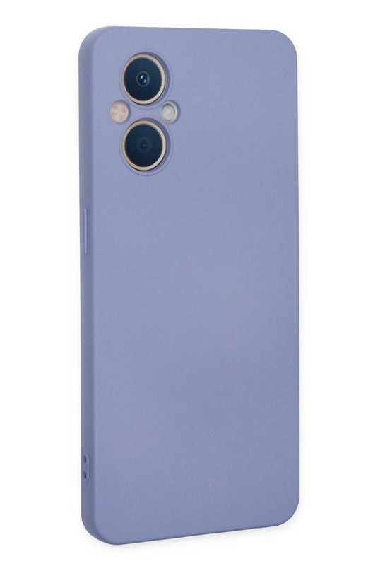 Oppo Reno 7 Lite Nano içi Kadife Silikon Kılıf - Lila 3