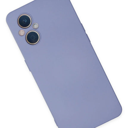 Oppo Reno 7 Lite Nano içi Kadife Silikon Kılıf - Lila 2