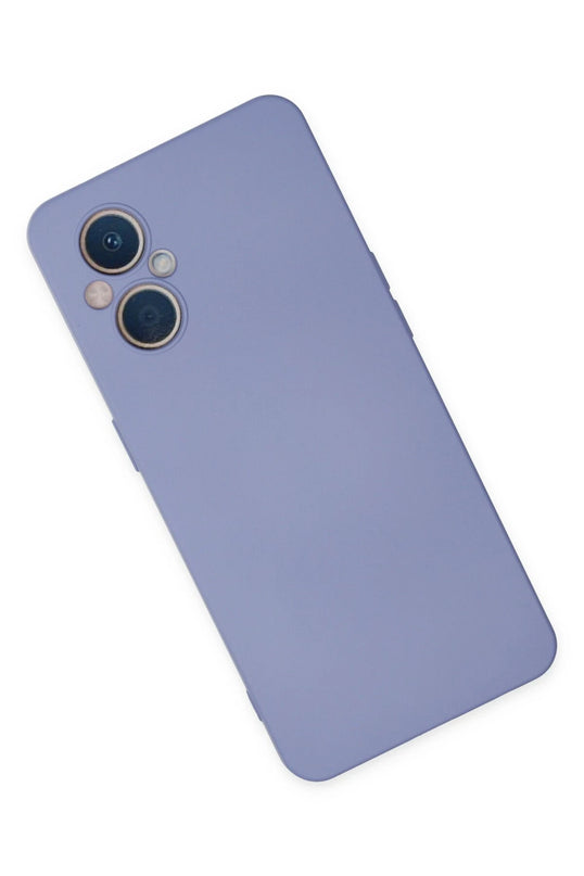 Oppo Reno 7 Lite Nano içi Kadife Silikon Kılıf - Lila 2
