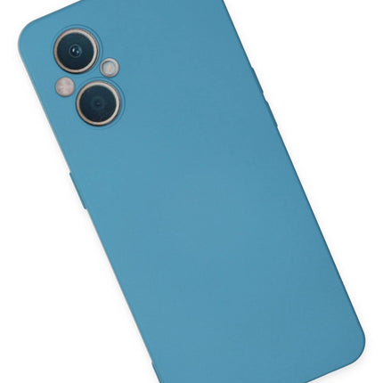 Oppo Reno 7 Lite Nano içi Kadife Silikon Kılıf - Mavi 2
