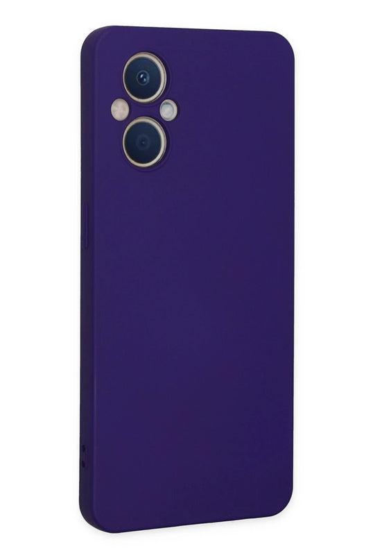 Oppo Reno 7 Lite Nano içi Kadife Silikon Kılıf - Mor 3