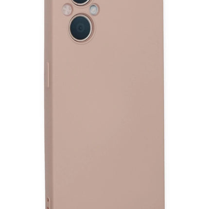 Oppo Reno 7 Lite Nano içi Kadife Silikon Kılıf - Pudra 3