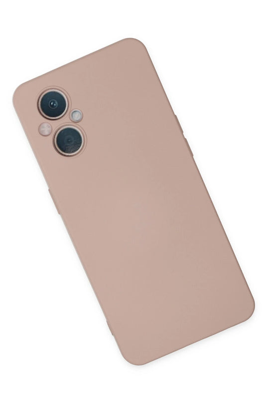 Oppo Reno 7 Lite Nano içi Kadife Silikon Kılıf - Pudra 2