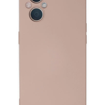 Oppo Reno 7 Lite Nano içi Kadife Silikon Kılıf - Pudra