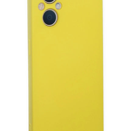 Oppo Reno 7 Lite Nano içi Kadife Silikon Kılıf - Sarı 3
