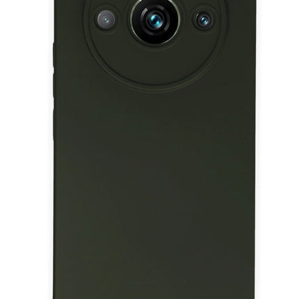 Realme 11 Pro Nano içi Kadife Silikon Kılıf - Koyu Yeşil