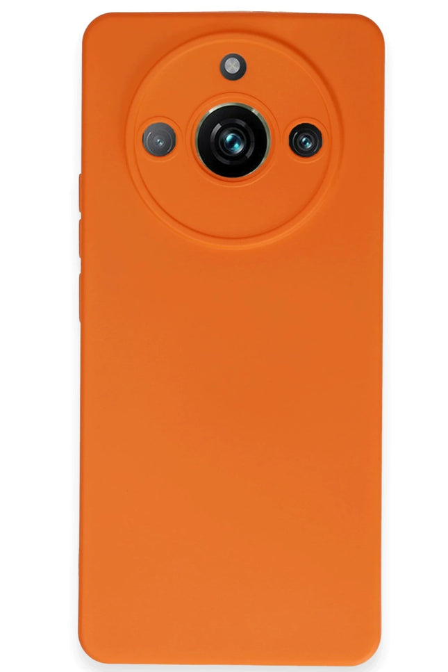 Realme 11 Pro Nano içi Kadife Silikon Kılıf - Turuncu