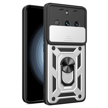 Realme 11 Pro Pars Lens Yüzüklü Silikon Kılıf - Gümüş