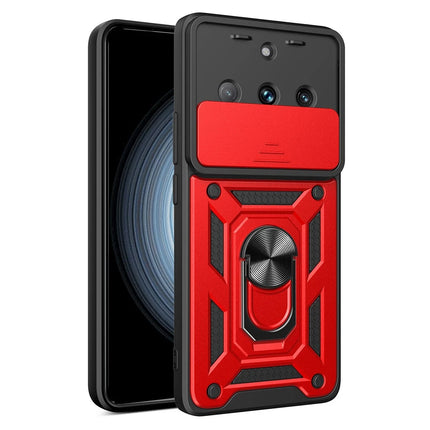 Realme 11 Pro Pars Lens Yüzüklü Silikon Kılıf - Kırmızı