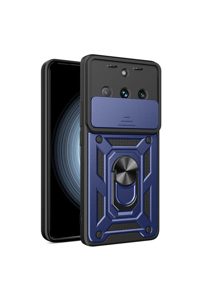 Realme 11 Pro Pars Lens Yüzüklü Silikon Kılıf - Lacivert