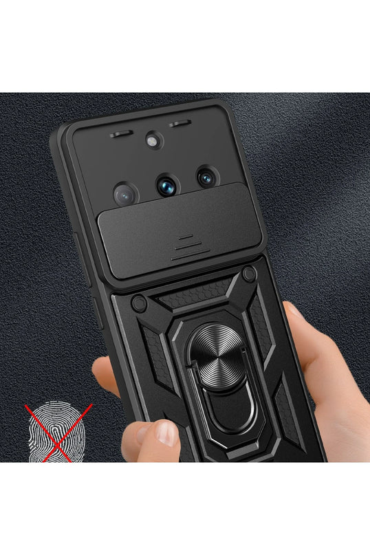 Realme 11 Pro Pars Lens Yüzüklü Silikon Kılıf - Lacivert 2