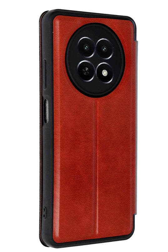 Realme 12 5G Flip Cover Kılıf - Kırmızı