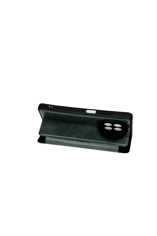 Realme 12 5G Flip Cover Kılıf - Koyu Yeşil 3