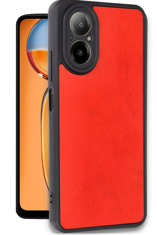 Realme 12 Lite Aras Deri Kapak Kılıf - Kırmızı 2