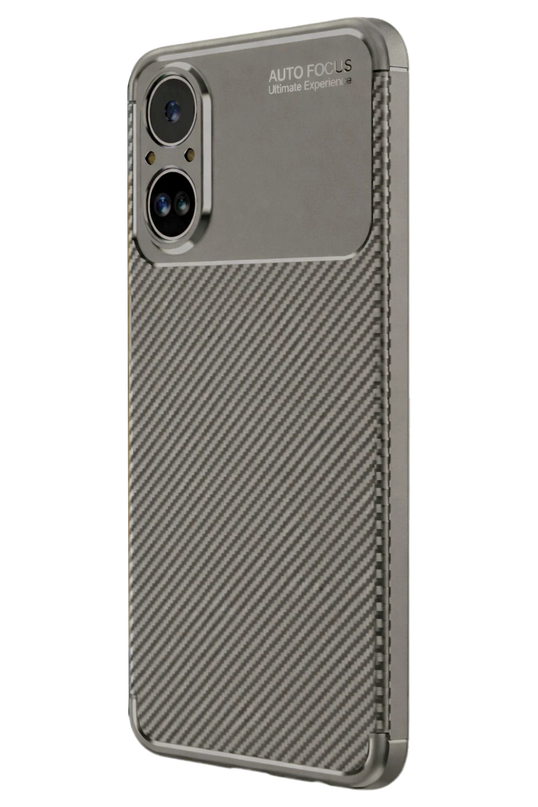 Realme 12 Lite Auto Focus Karbon Kapak Kılıf - Gri 3