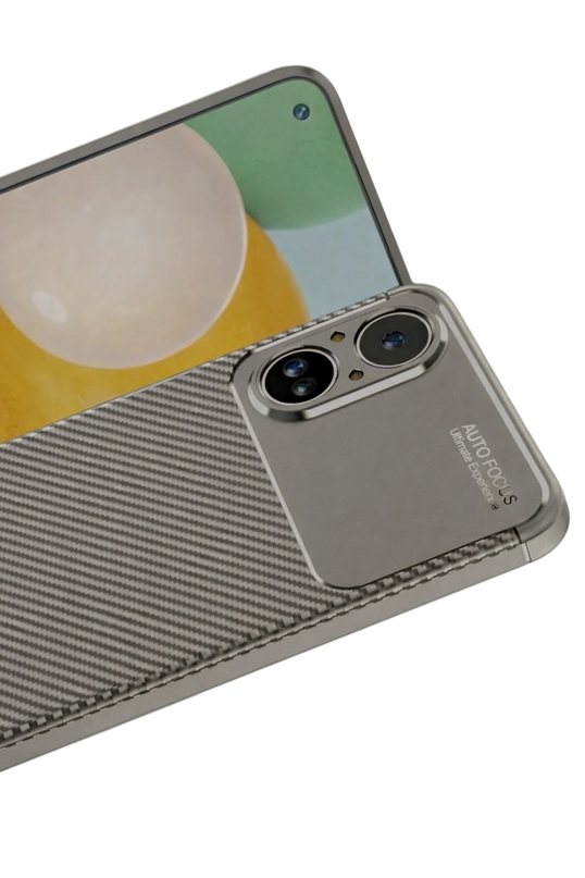 Realme 12 Lite Auto Focus Karbon Kapak Kılıf - Gri 2