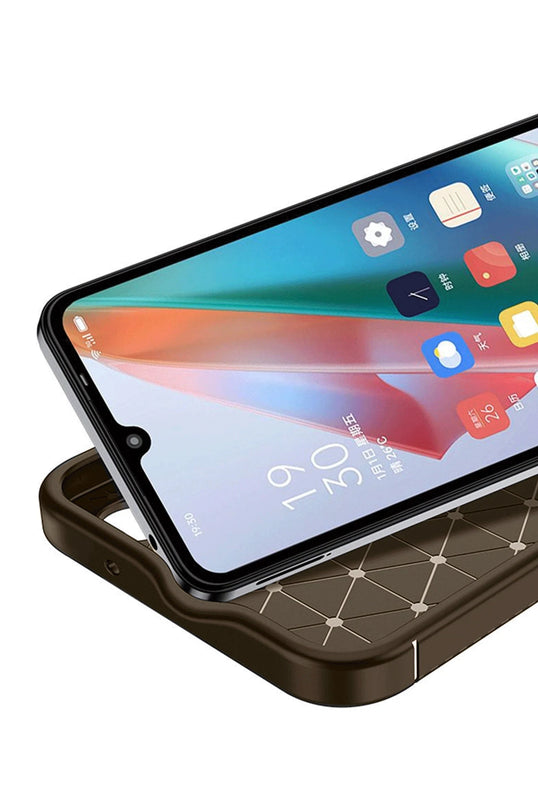 Realme 12 Lite Auto Focus Karbon Kapak Kılıf - Kahverengi 2