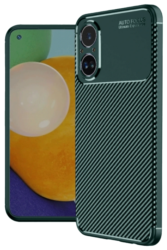 Realme 12 Lite Auto Focus Karbon Kapak Kılıf - Koyu Yeşil
