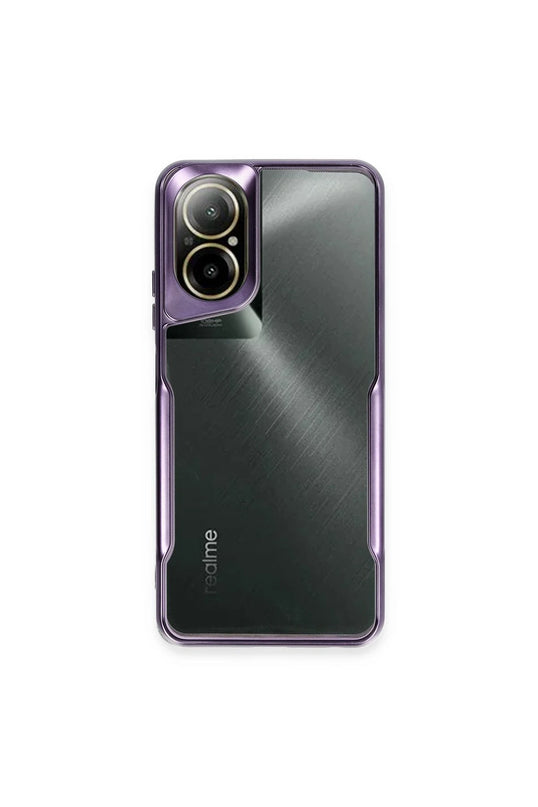 Realme 12 Lite Boyi Silikon Kapak Kılıf - Derin Mor