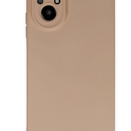 Realme 12 Lite Nano içi Kadife Silikon Kılıf - Pudra