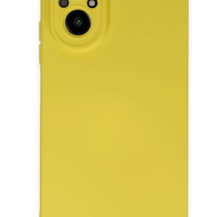 Realme 12 Lite Nano içi Kadife Silikon Kılıf - Sarı