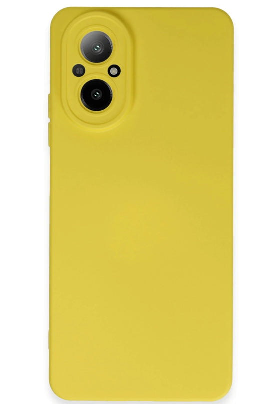 Realme 12 Lite Nano içi Kadife Silikon Kılıf - Sarı