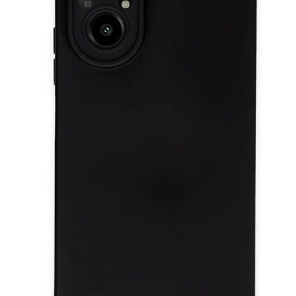 Realme 12 Lite Nano içi Kadife Silikon Kılıf - Siyah