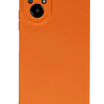 Realme 12 Lite Nano içi Kadife Silikon Kılıf - Turuncu