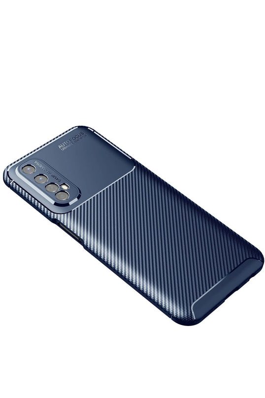 Realme 7 Auto Focus Karbon Kapak Kılıf - Lacivert 2