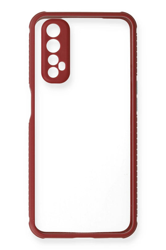 Realme 7 Miami Şeffaf Silikon Kılıf - Fuşya 2