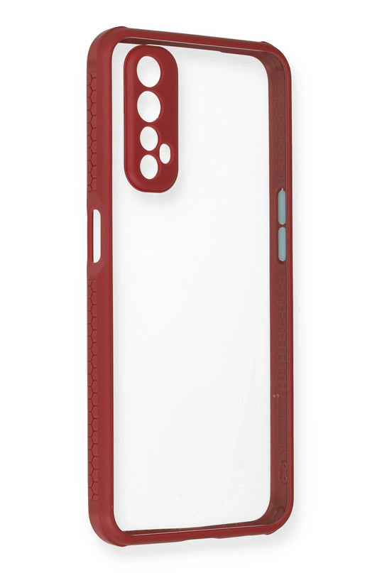 Realme 7 Miami Şeffaf Silikon Kılıf - Fuşya