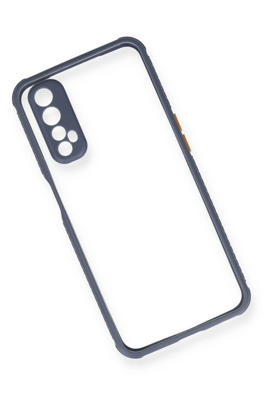 Realme 7 Miami Şeffaf Silikon Kılıf - Gri 3