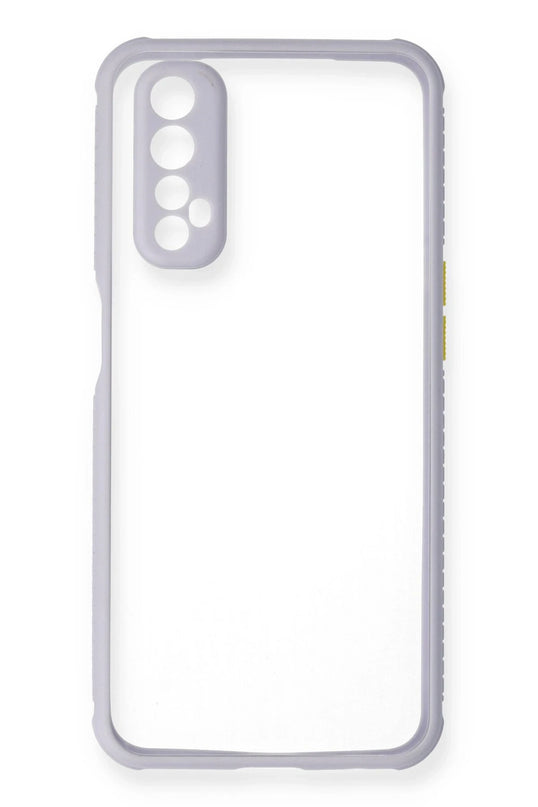 Realme 7 Miami Şeffaf Silikon Kılıf - Lila 2