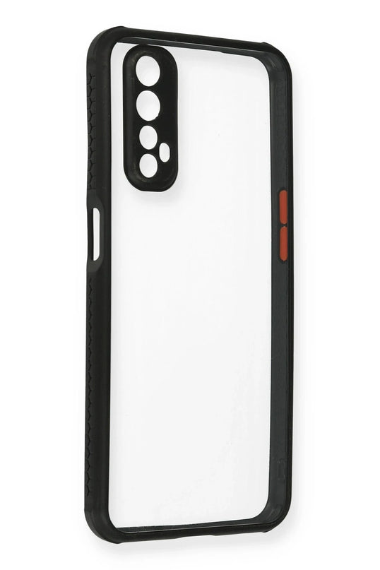 Realme 7 Miami Şeffaf Silikon Kılıf - Siyah