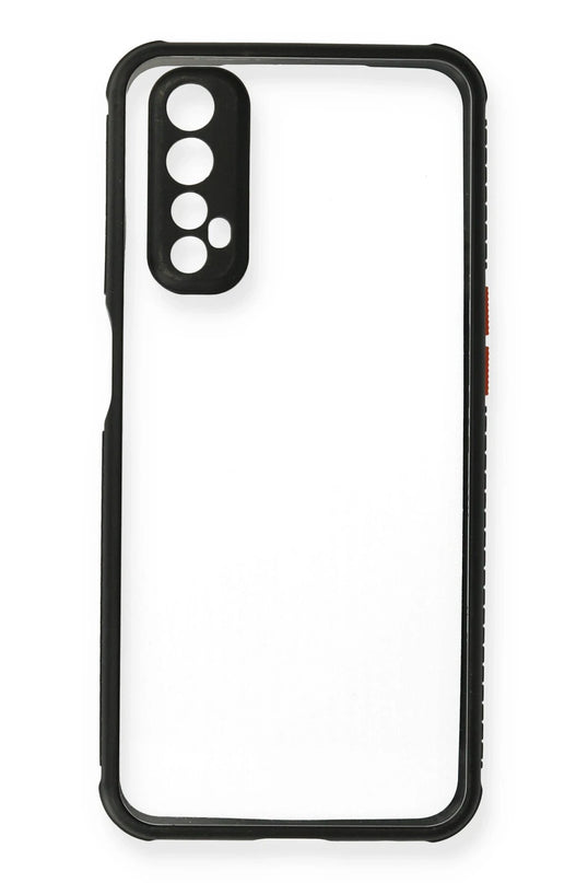 Realme 7 Miami Şeffaf Silikon Kılıf - Siyah 2
