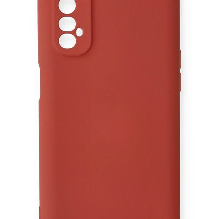 Realme 7 Nano içi Kadife Silikon Kılıf - Kiremit