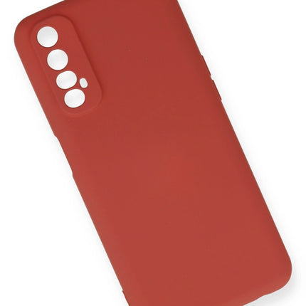 Realme 7 Nano içi Kadife Silikon Kılıf - Kiremit 3
