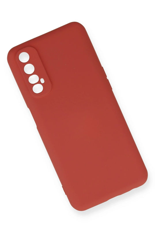 Realme 7 Nano içi Kadife Silikon Kılıf - Kiremit 3