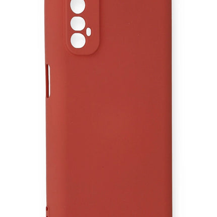 Realme 7 Nano içi Kadife Silikon Kılıf - Kiremit 2
