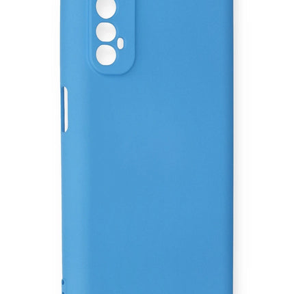 Realme 7 Nano içi Kadife Silikon Kılıf - Mavi 2